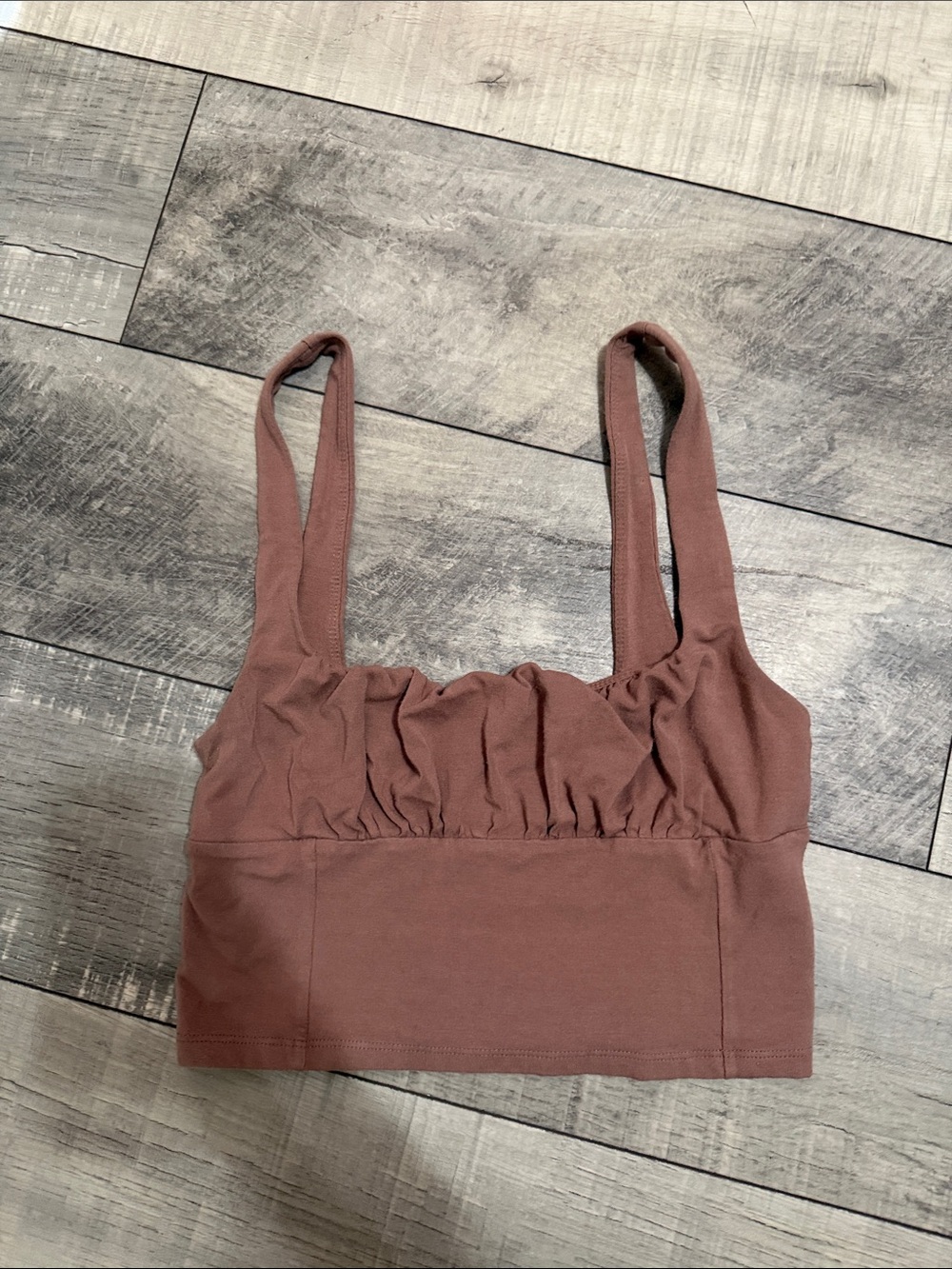 Aritzia Wilfred Brown Bustier Top